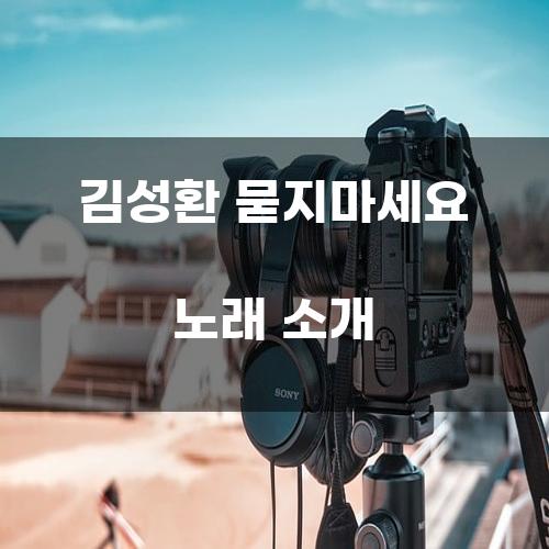 김성환 묻지마세요 노래 소개