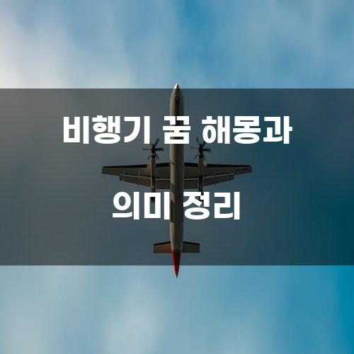 비행기 꿈 해몽과 의미 정리